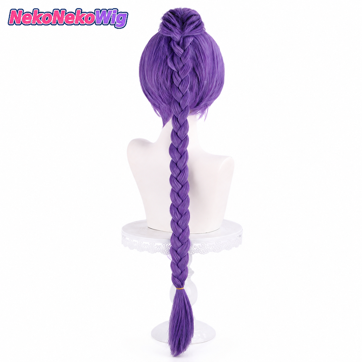 KPop Demon Hunters Rumi Cosplay Wig  Purple 65cm Long Braided Hairstyle