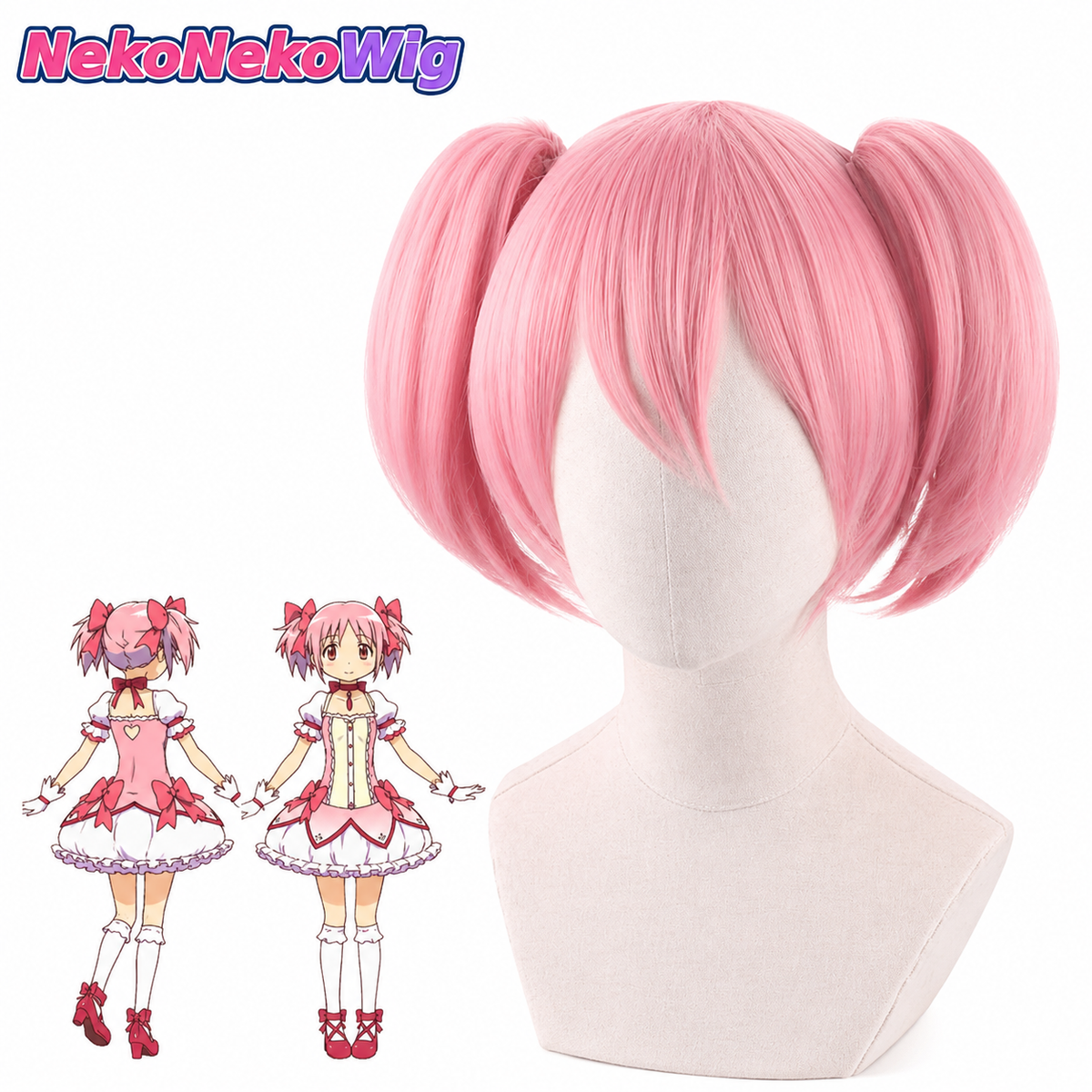 Puella Magi Madoka Magica Madoka Kaname & Shugo Chara! Amu Hinamori Cosplay Wig
