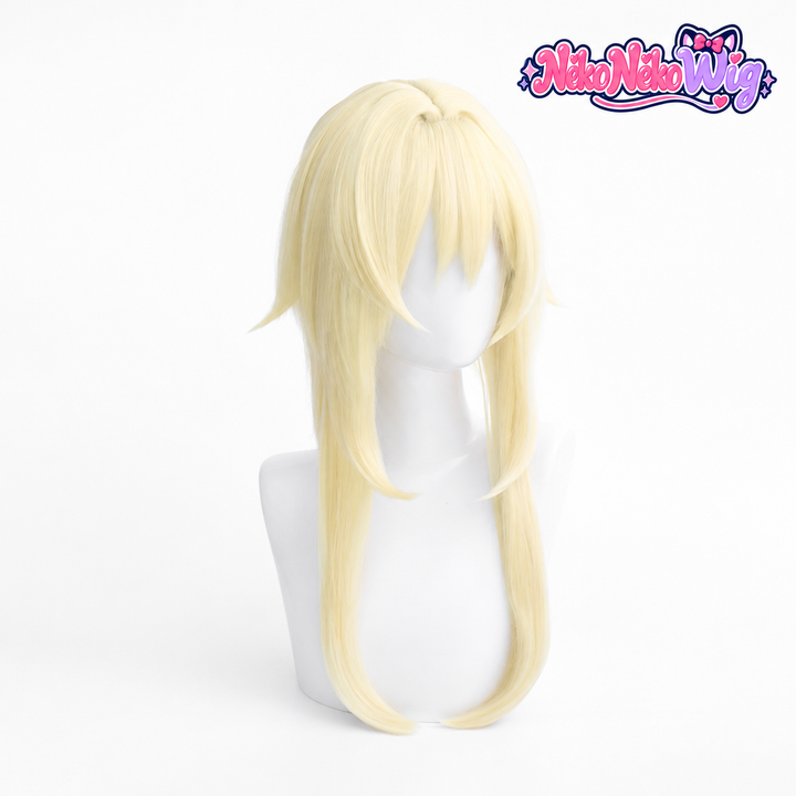 Genshin Impact Lumine Cosplay Wig - Blonde Layers and Long Side Sections