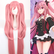 Seraph of the End Krul Tepes Cosplay Wig – Smoky Pink Claw-Clip Anime Character Style
