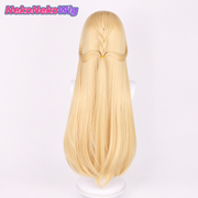 Wuthering Waves Cartethyia Cosplay Wig  Long Braided Scalp-Top Style