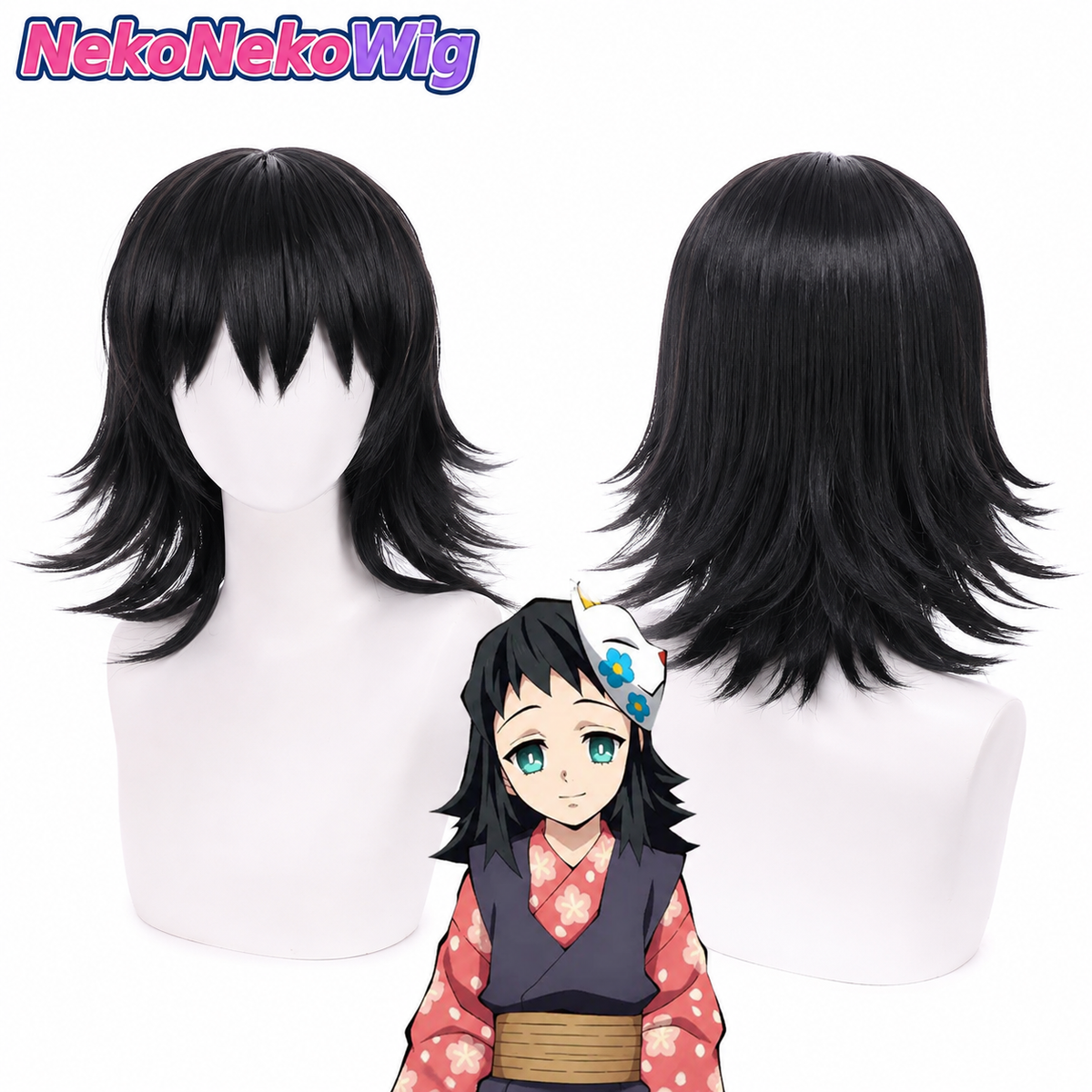 Demon Slayer Multi-Character Cosplay Wig  Giyu, Zenitsu, Nezuko & More