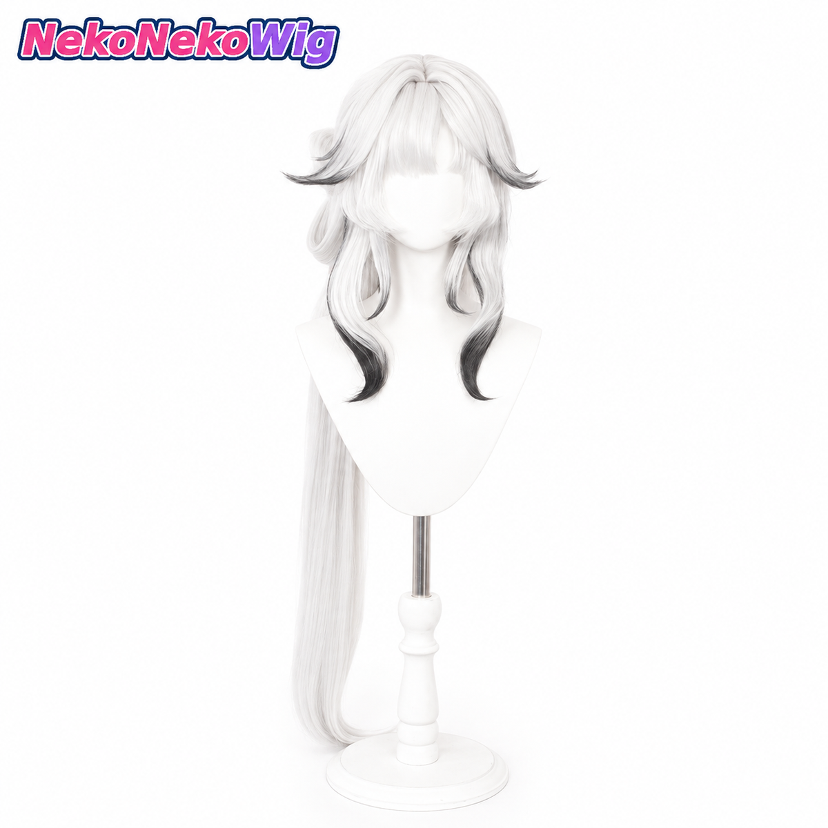Wuthering Waves Cosplay Wig  Realistic Scalp & Clip-On Ponytail Hairpiece