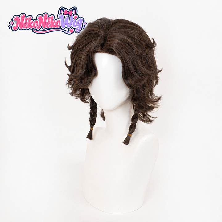 Identity V Matador Cosplay Wig - Brown Wavy Layers with Side Braids