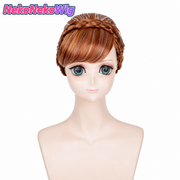 Frozen Anna & Elsa Cosplay Wig  Braided Updo Highlighted Character Style