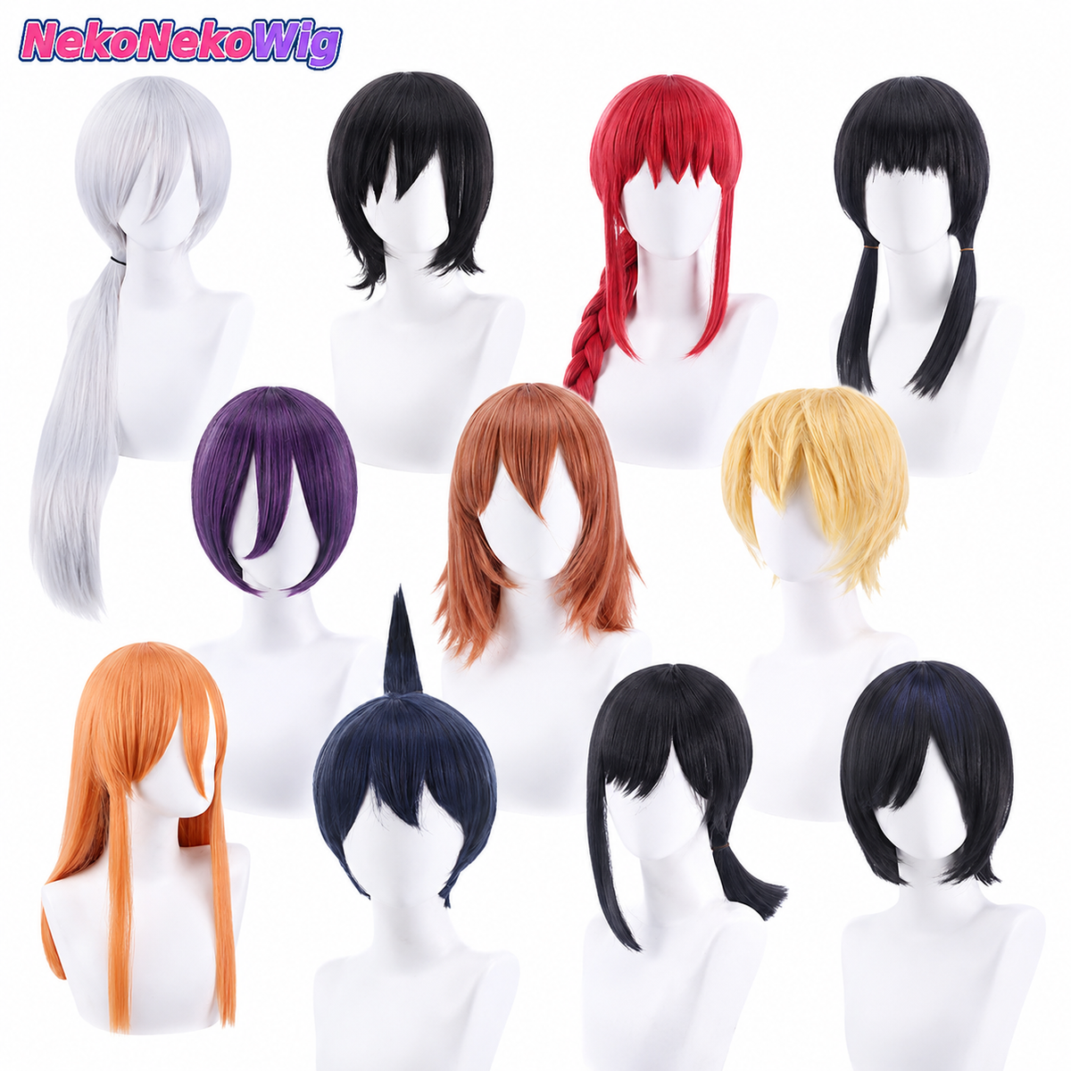 Chainsaw Man Denji, Makima, Reze & Power Multi-Character Cosplay Wig
