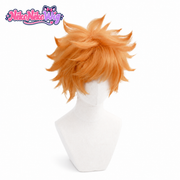 Blue Lock Rensuke Kunigami short orange spiky cosplay wig, front view