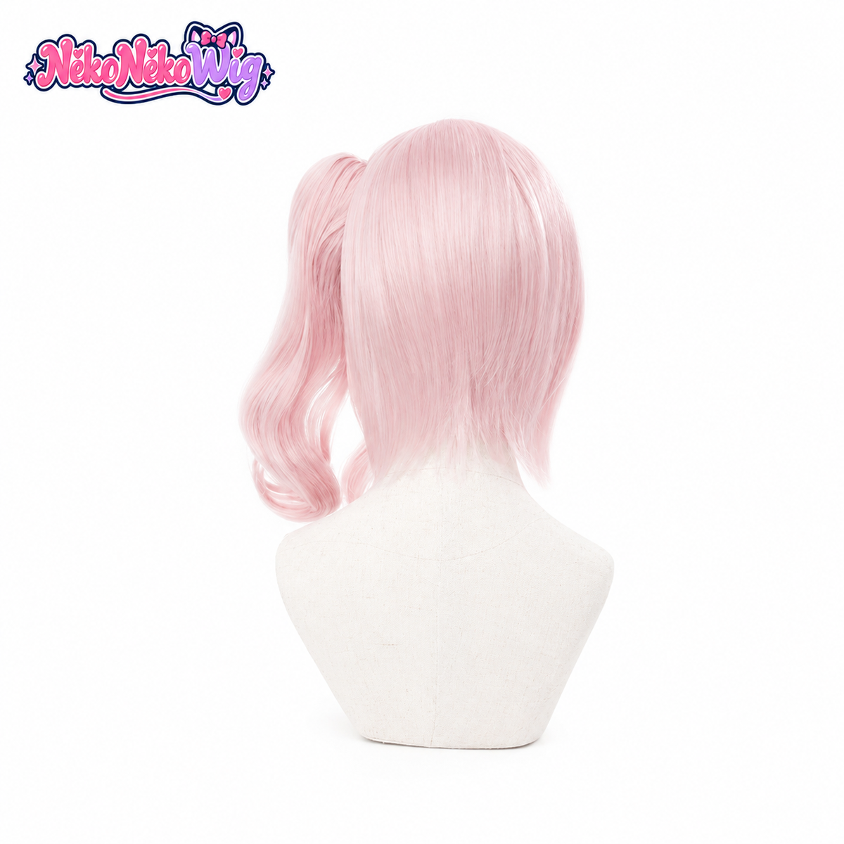 Mizuki Akiyama pink side ponytail wig, back view