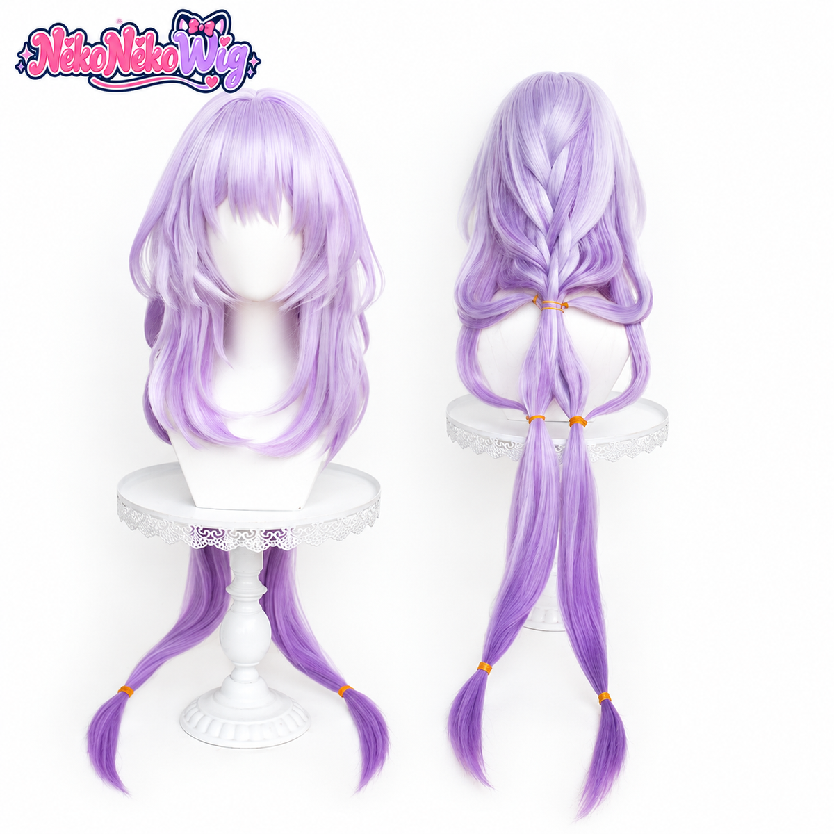 Honkai Star Rail Castorice Cosplay Wig - Long Lavender and Purple Hair