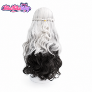 Identity V Ada Mesmer Cosplay Wig - Long White and Black Waves