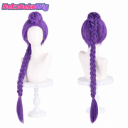 KPop Demon Hunters Rumi Cosplay Wig  Purple 65cm Long Braided Hairstyle
