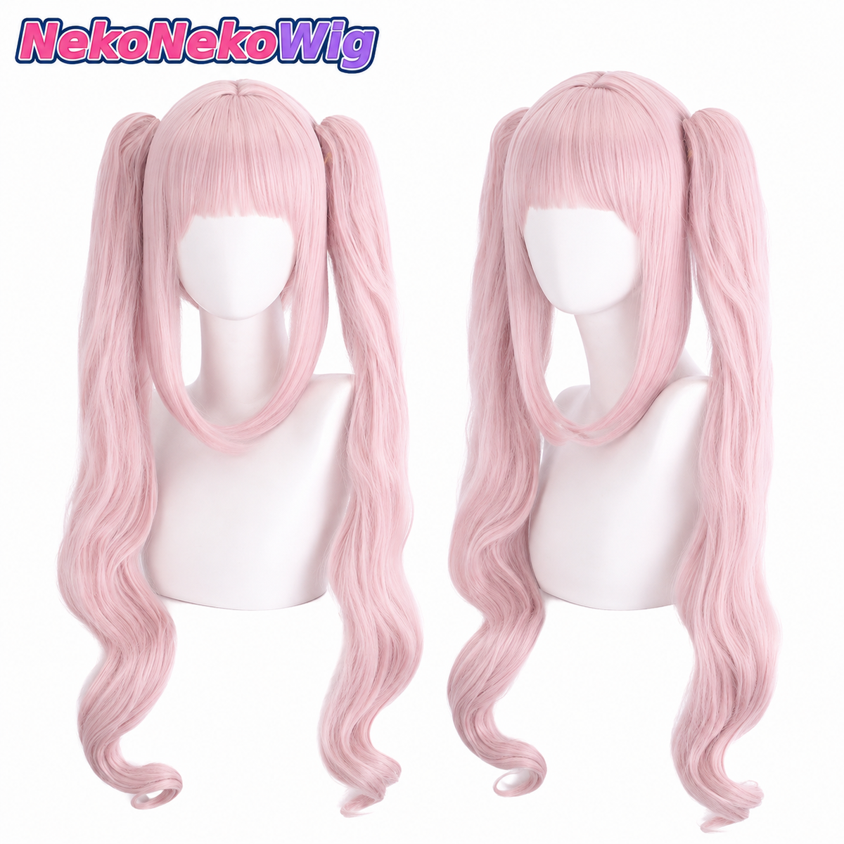 GODDESS OF VICTORY: NIKKE Alice Cosplay Wig  Light Pink Claw-Clip Twin-Tail Style