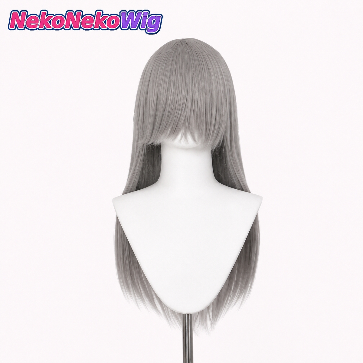 60cm 멀티 컬러 긴 스트레이트 코스프레 가발 – 로즈 망 또는 버클 망 옵션
