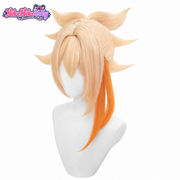 Genshin Impact Yoimiya Cosplay Wig - Blonde and Orange Clip-On Ponytail