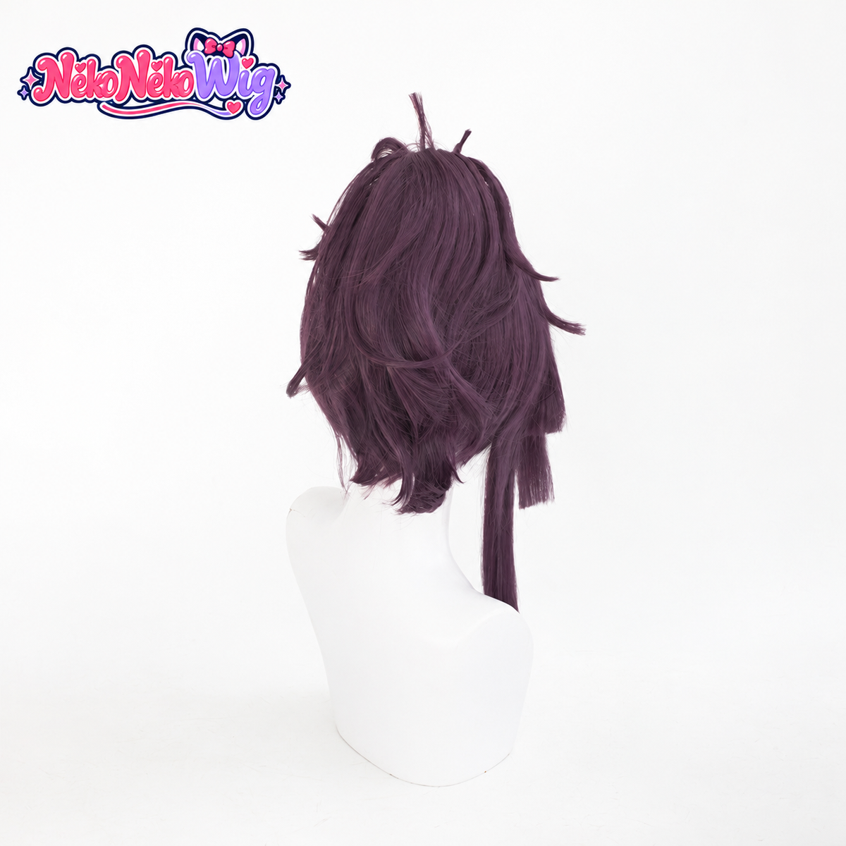 Hell's Paradise Yuzuriha Cosplay Wig - Purple Layered Hair with Clip-On Ponytail