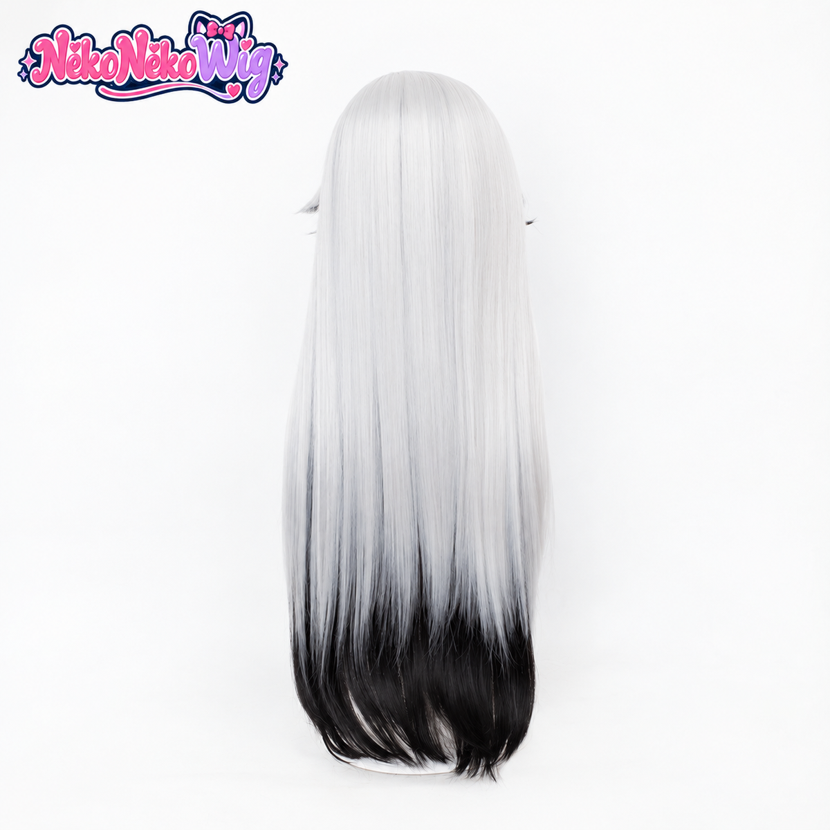 Honkai Star Rail Boothill Cosplay Wig - Long Silver White Hair with Black Ends