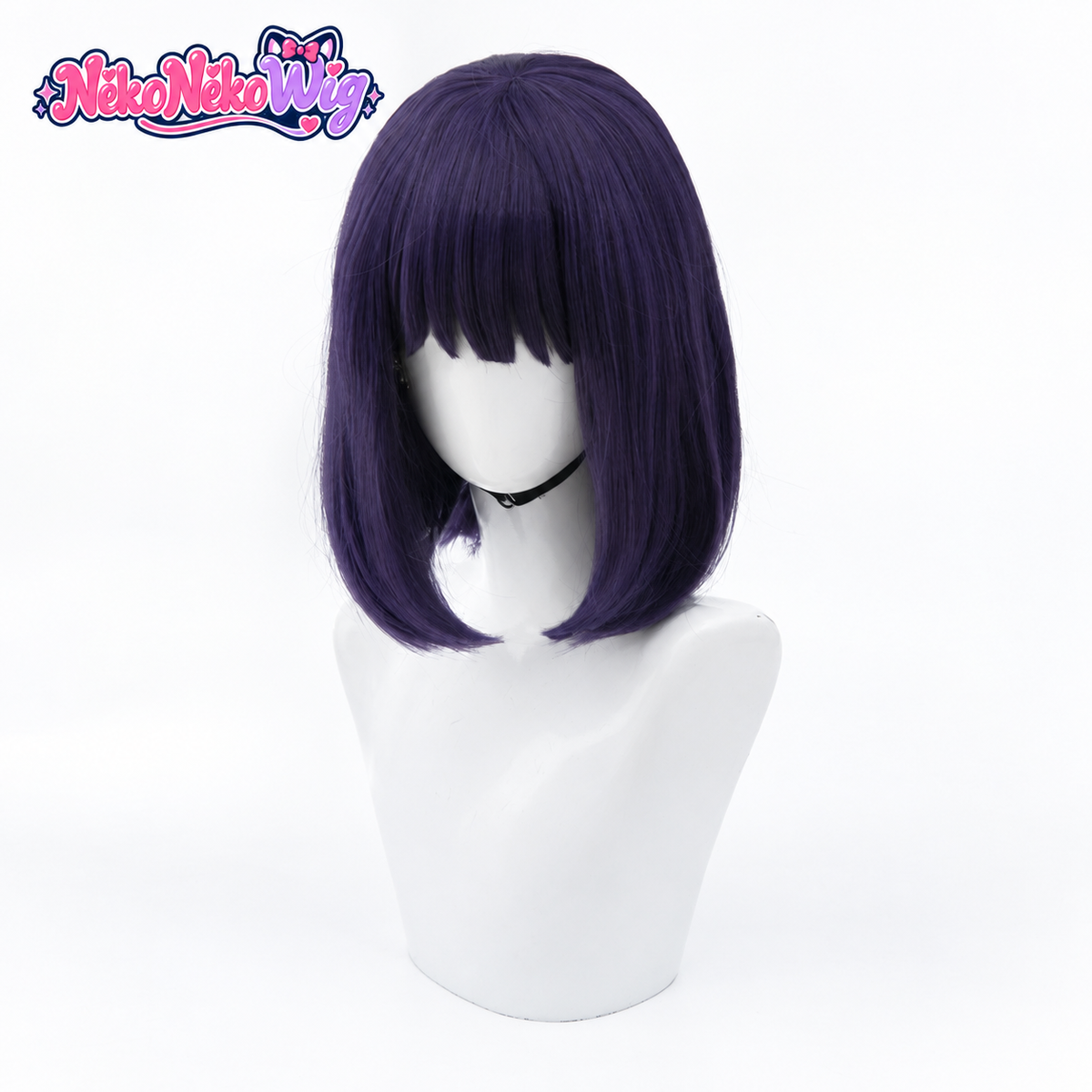 Shizuku Kuroe Cosplay Wig - Short Dark Purple Bob