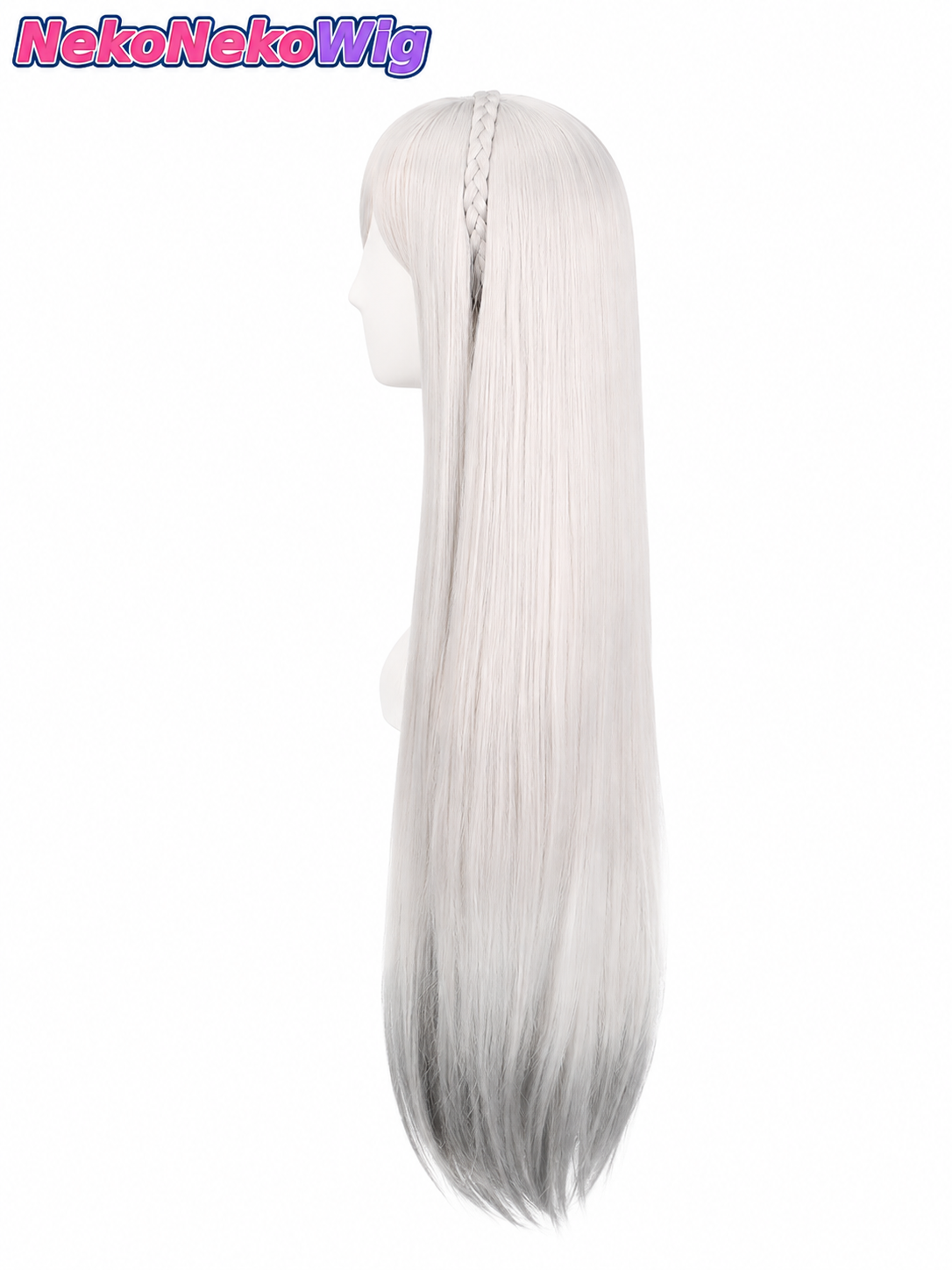 Re:ZERO Emilia Cosplay Wig  Anime Character Style with Separate Headpiece Option