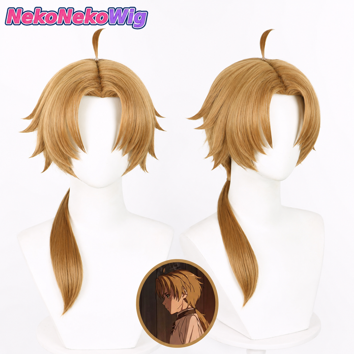 Mushoku Tensei Rudeus Greyrat Cosplay Wig  Faux Scalp with Ahoge