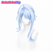 Genshin Impact Odette Cosplay Wig  White Highlights & Realistic Scalp Style