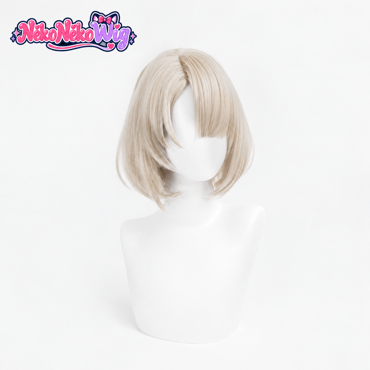 Genshin Impact Freminet Cosplay Wig - Short Ash Blonde Bob