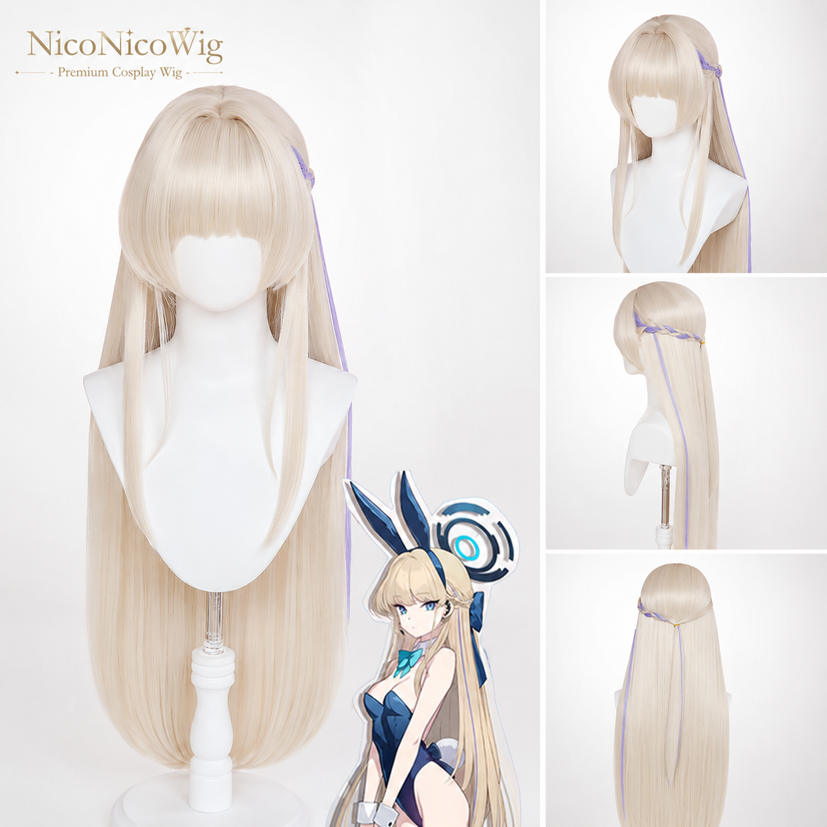 Blue Archive Asuma Toki Cosplay Wig  Maid & Bunny Girl Version