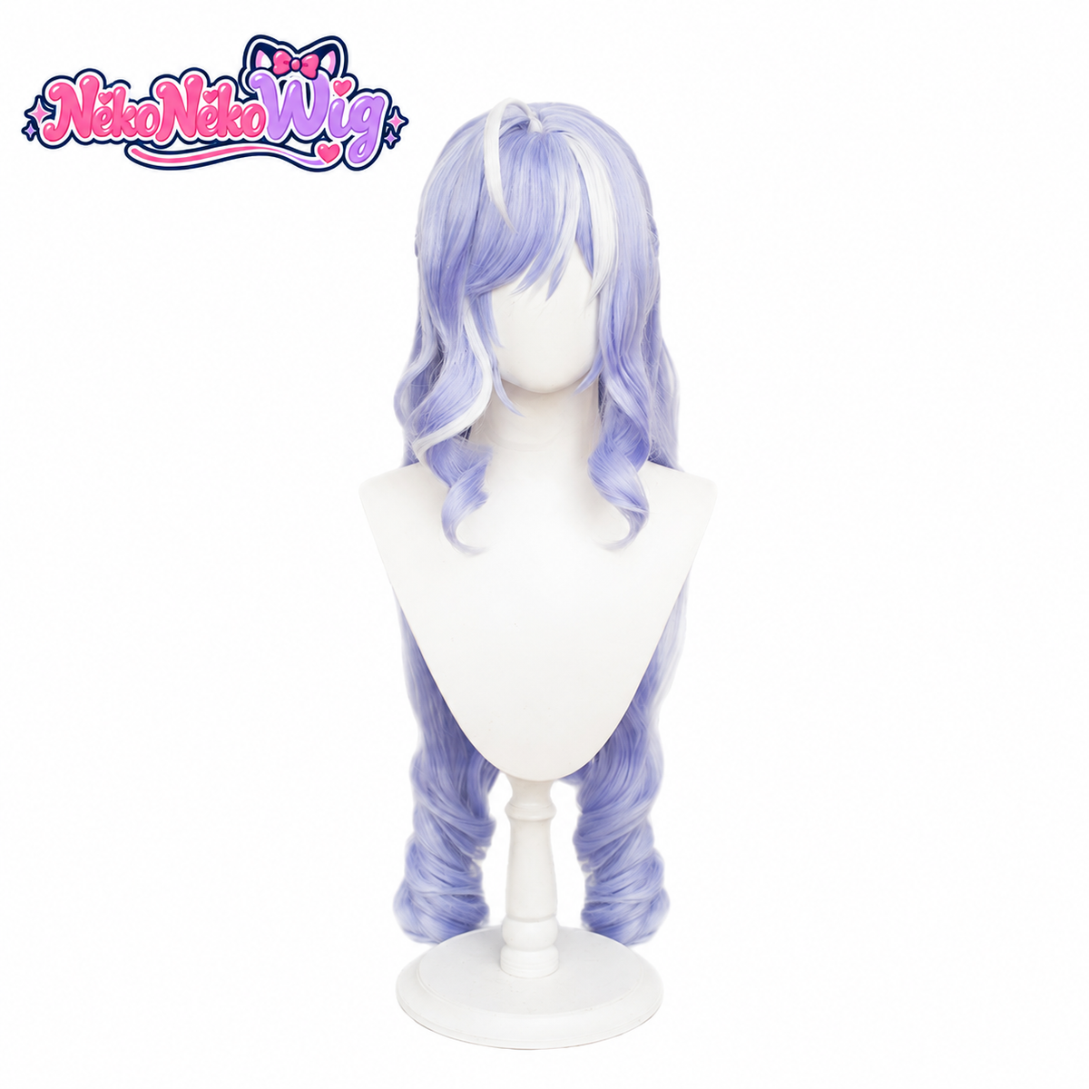 Zenless Zone Zero Vivian Cosplay Wig - Long Lavender Curls - rear view