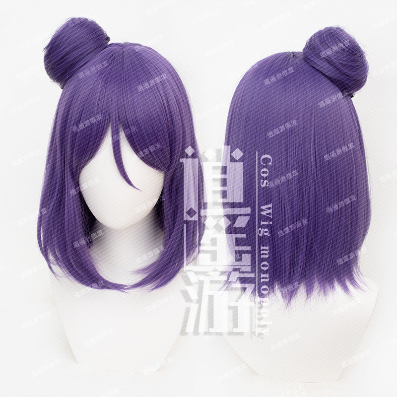 Naruto Konan Cosplay Wig  Realistic Scalp & Clip-On Hairpiece Character Style
