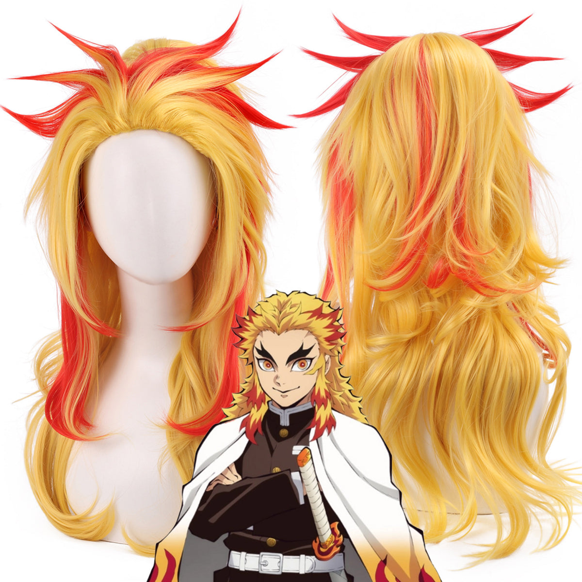 Demon Slayer Multi-Character Cosplay Wig  Giyu, Zenitsu, Nezuko & More