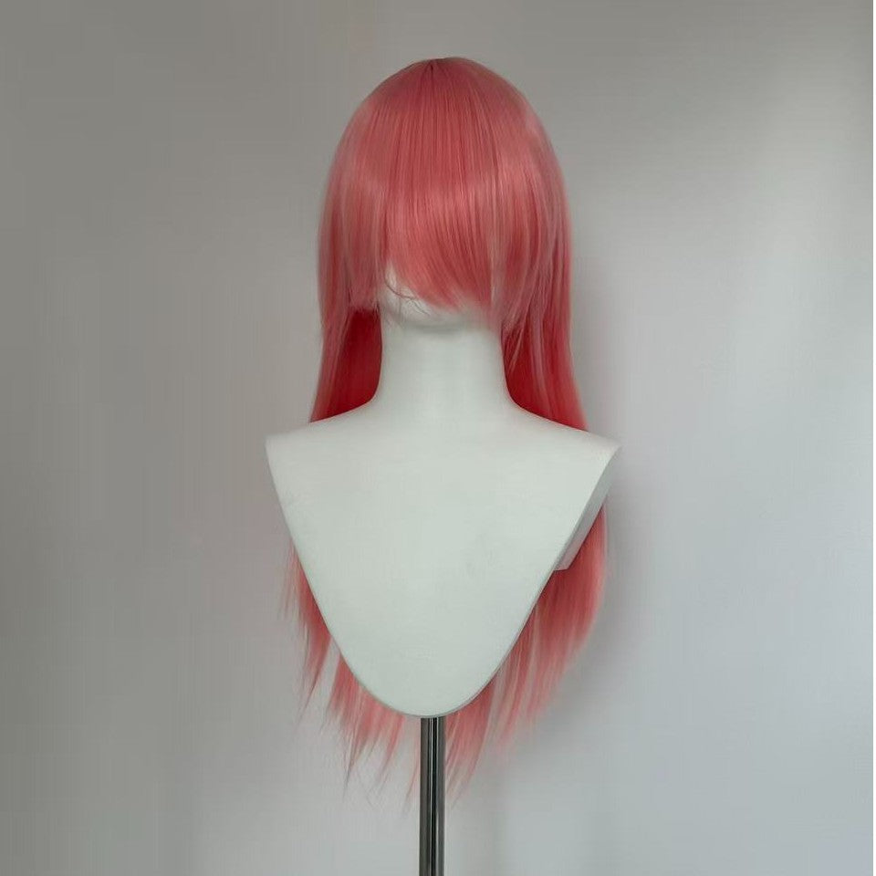 60cm 멀티 컬러 긴 스트레이트 코스프레 가발 – 로즈 망 또는 버클 망 옵션