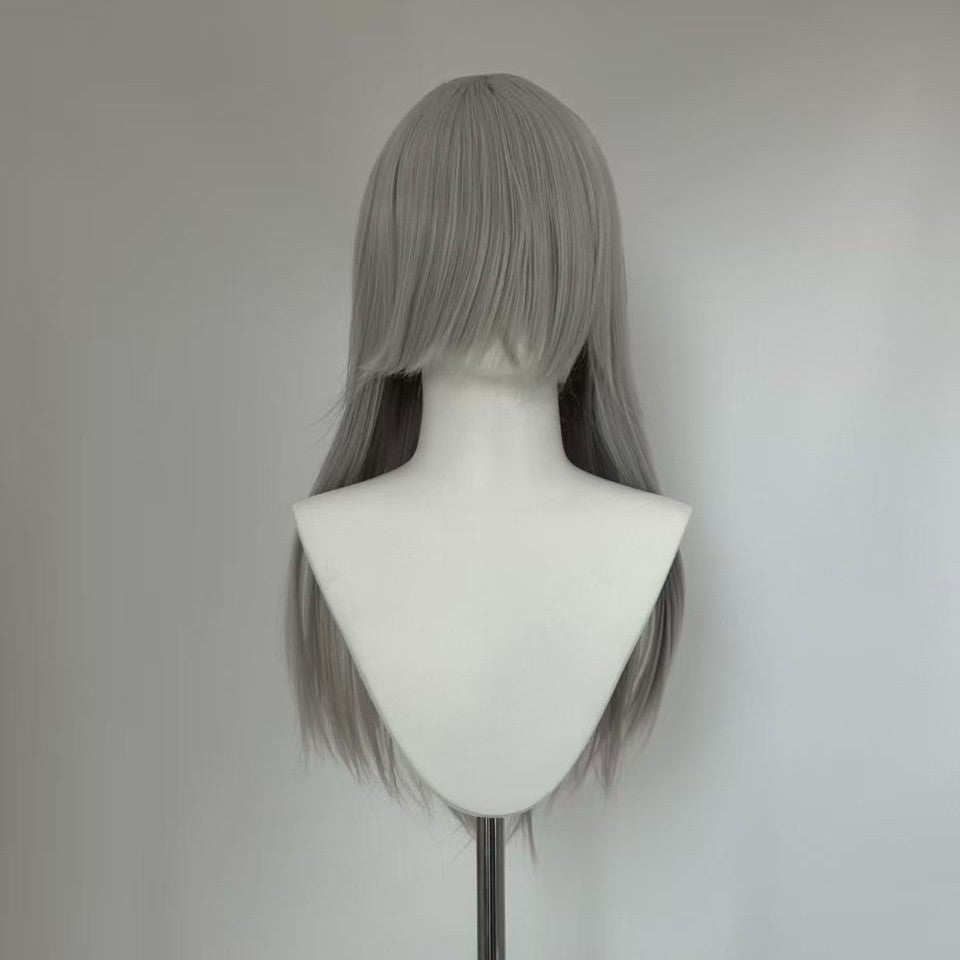 60cm 멀티 컬러 긴 스트레이트 코스프레 가발 – 로즈 망 또는 버클 망 옵션