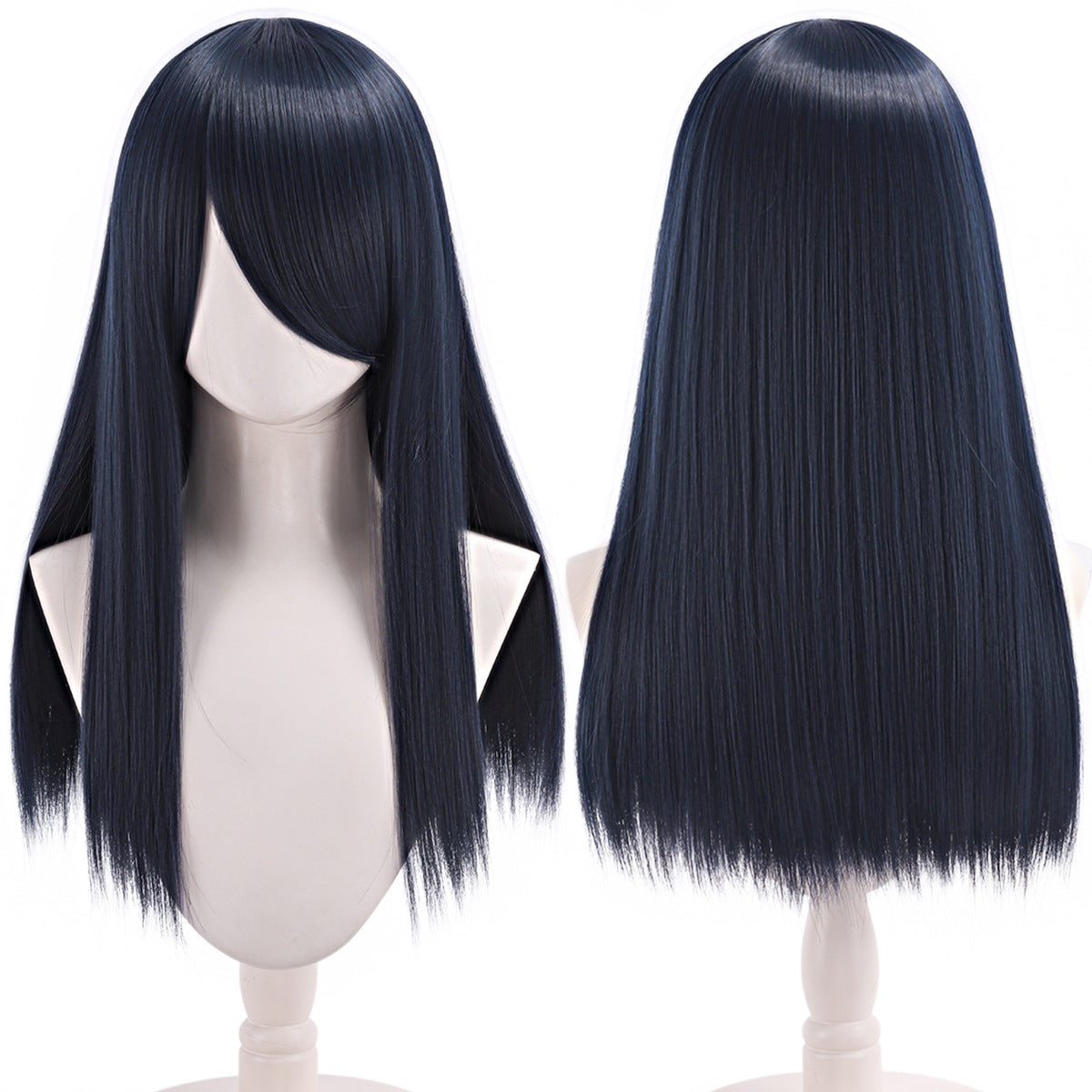 60cm Thickened Long Cosplay Wig  Multi-Color Straight & Curly Anime Style