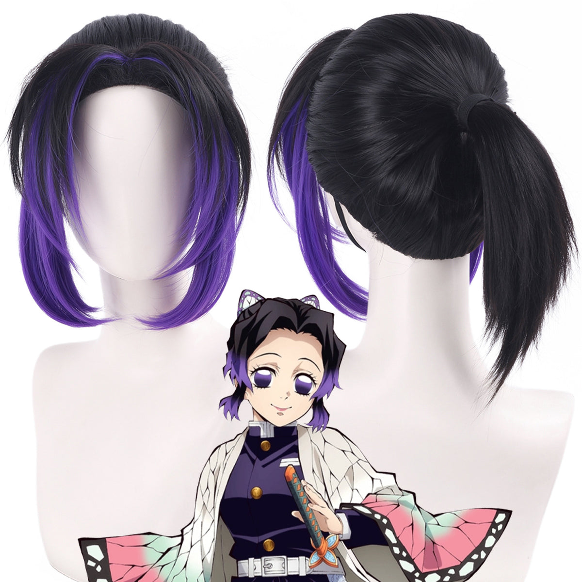Demon Slayer Multi-Character Cosplay Wig  Giyu, Zenitsu, Nezuko & More