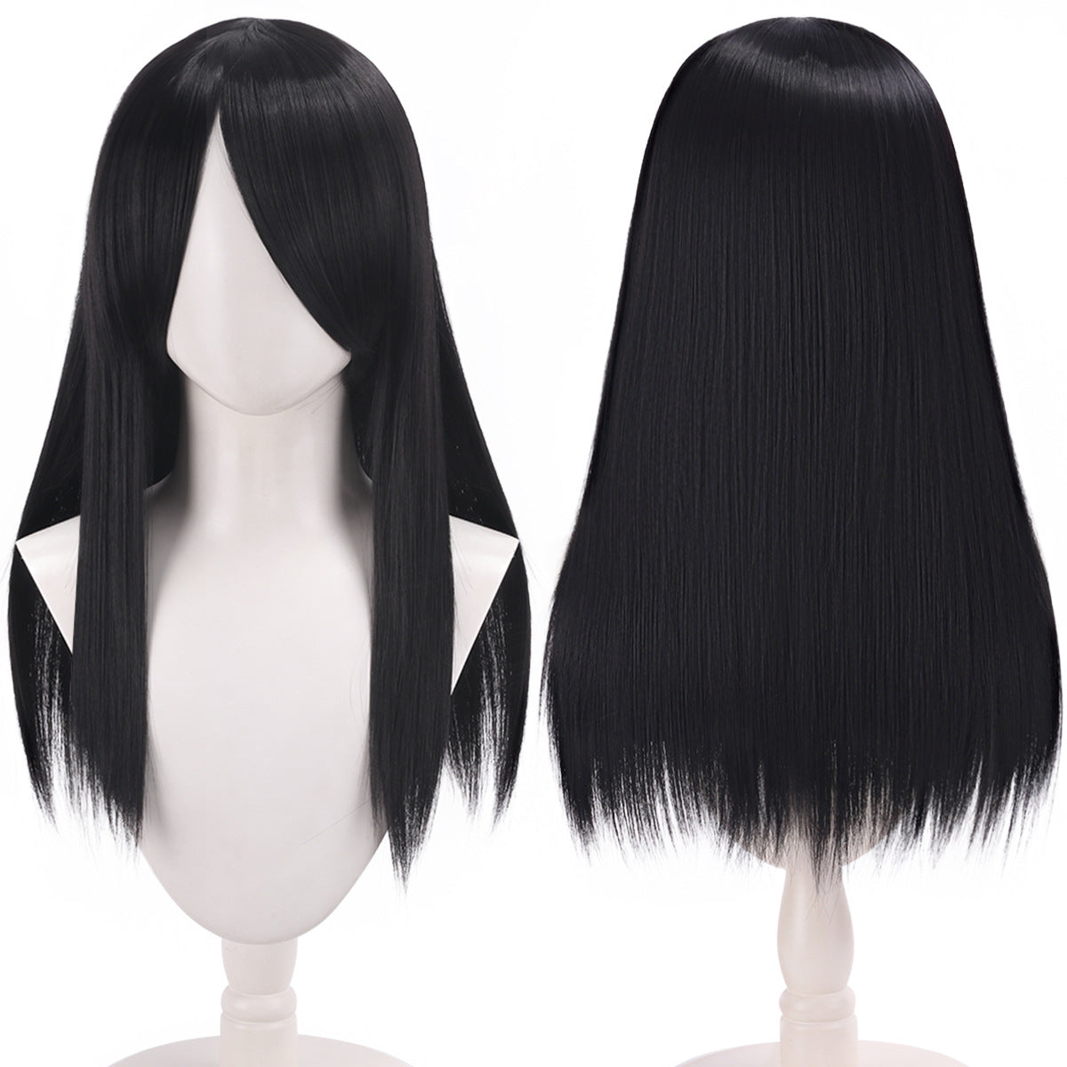 60cm Thickened Long Cosplay Wig  Multi-Color Straight & Curly Anime Style