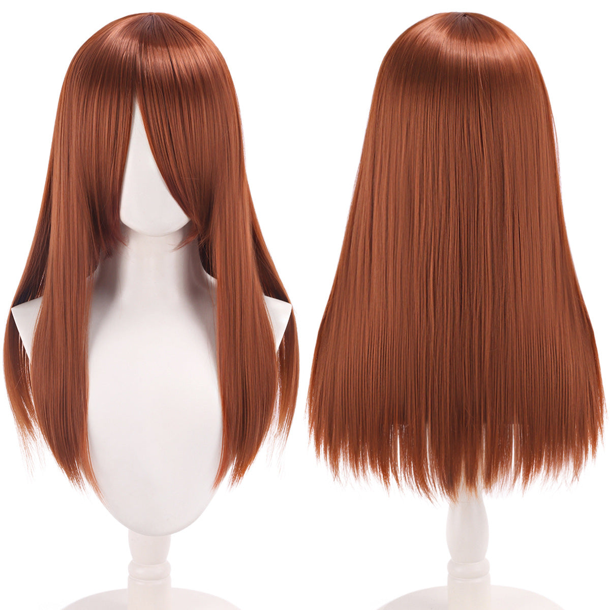 60cm Thickened Long Cosplay Wig  Multi-Color Straight & Curly Anime Style