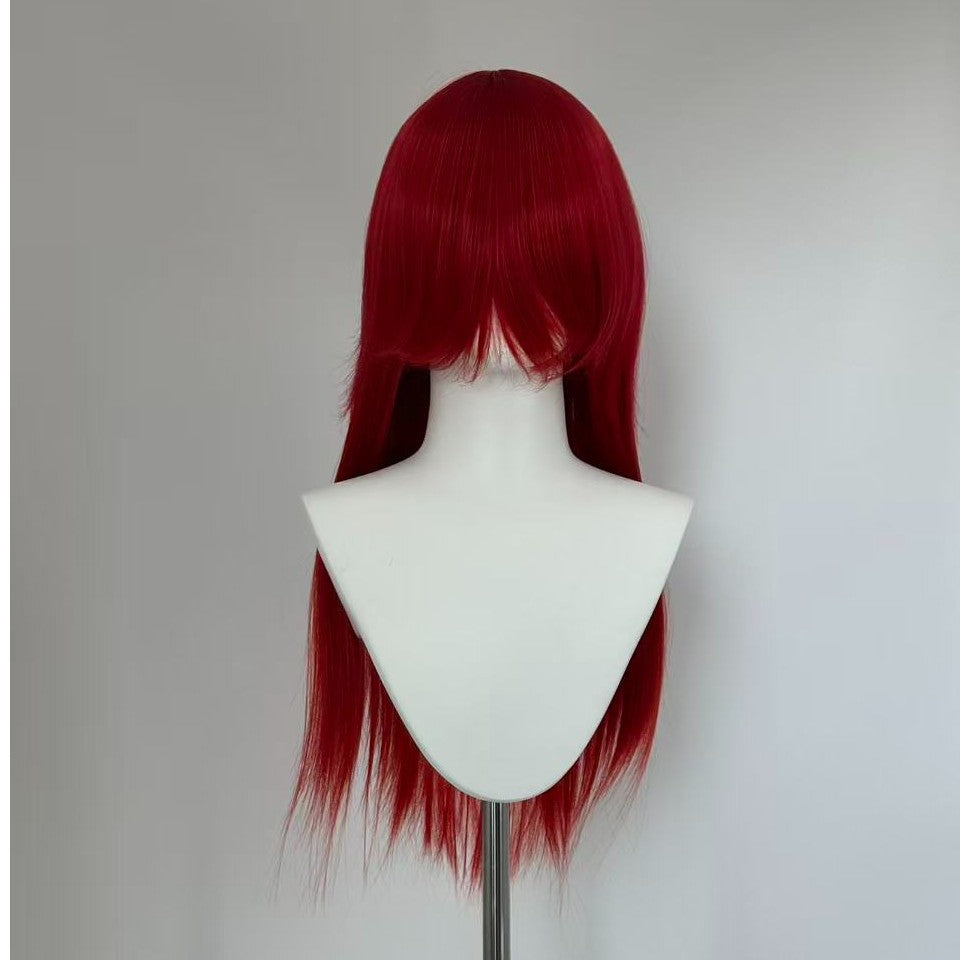 60cm 멀티 컬러 긴 스트레이트 코스프레 가발 – 로즈 망 또는 버클 망 옵션