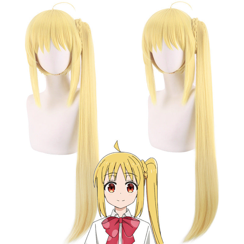 Bocchi the Rock! Nijika Ijichi Cosplay Wig – Bright Yellow Ponytail Anime Style