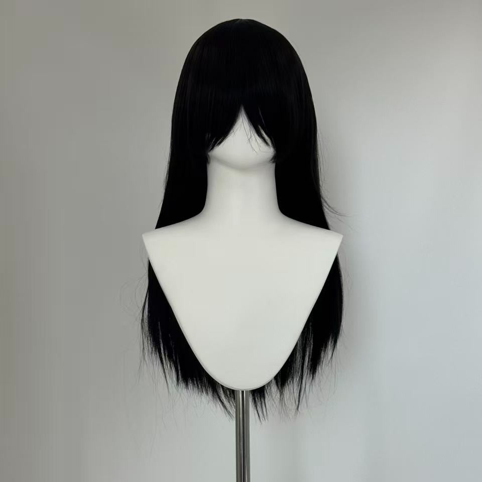 60cm 멀티 컬러 긴 스트레이트 코스프레 가발 – 로즈 망 또는 버클 망 옵션