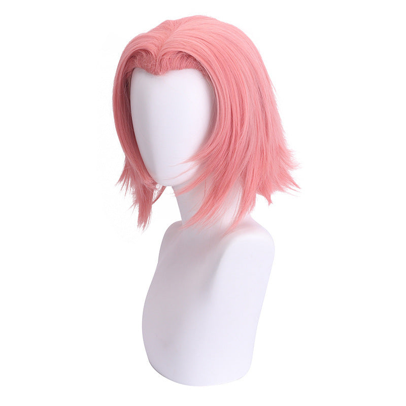 Naruto Sakura Haruno Cosplay Wig – Smoky Pink Ninja Anime Character Hairstyle