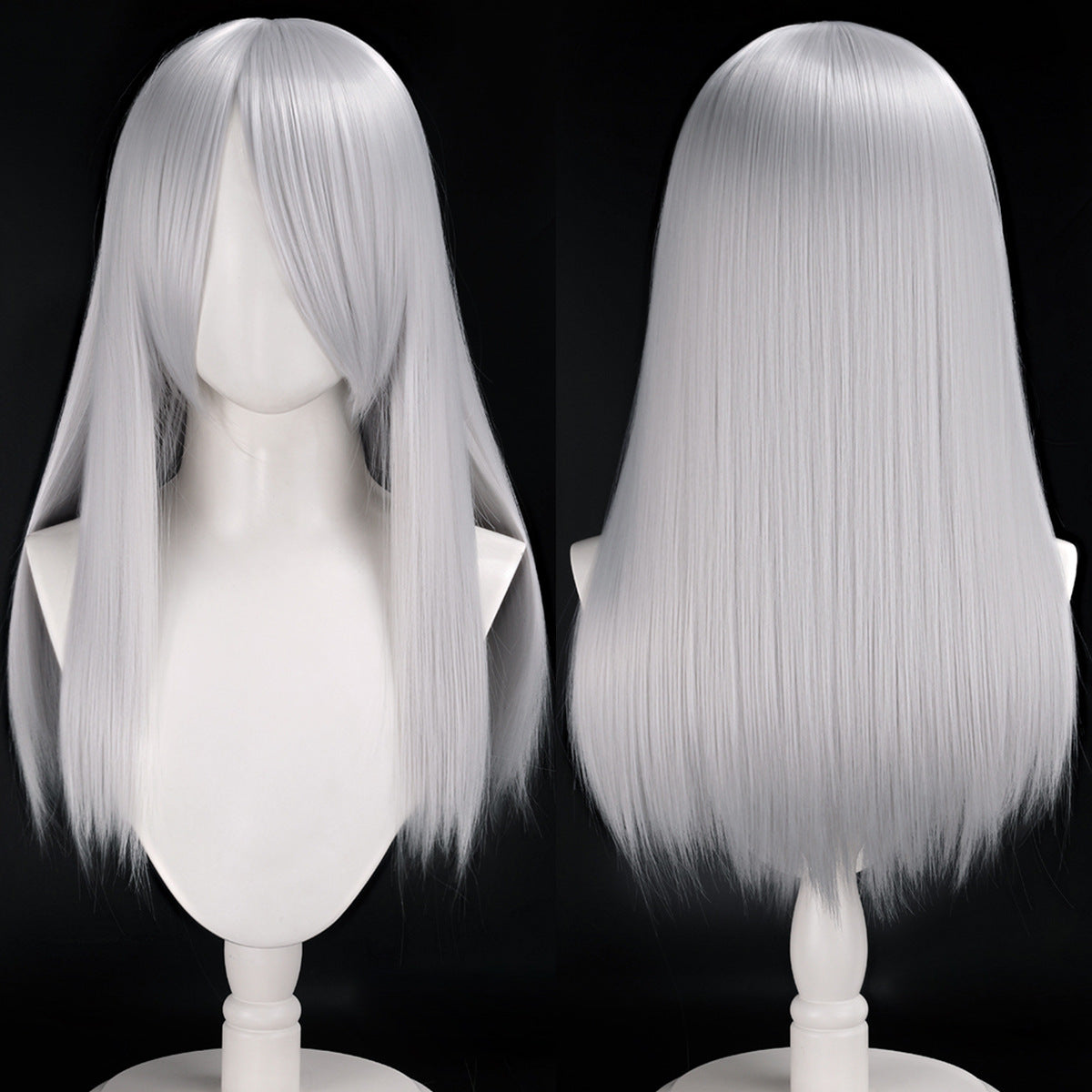 60cm Thickened Long Cosplay Wig  Multi-Color Straight & Curly Anime Style