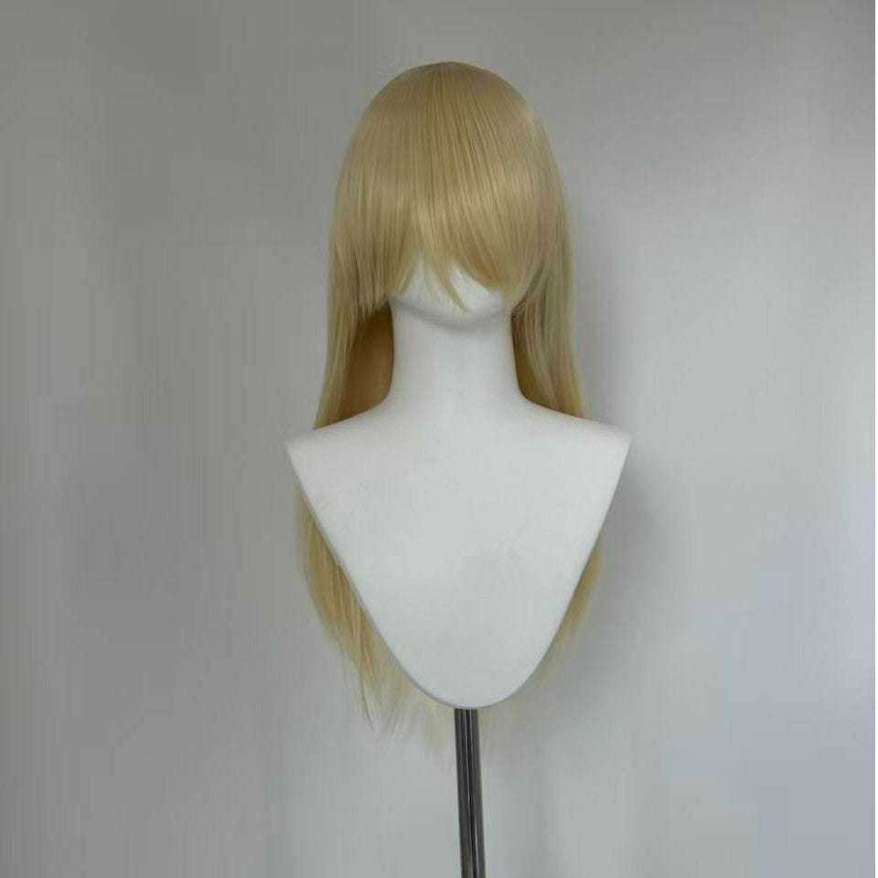60cm 멀티 컬러 긴 스트레이트 코스프레 가발 – 로즈 망 또는 버클 망 옵션