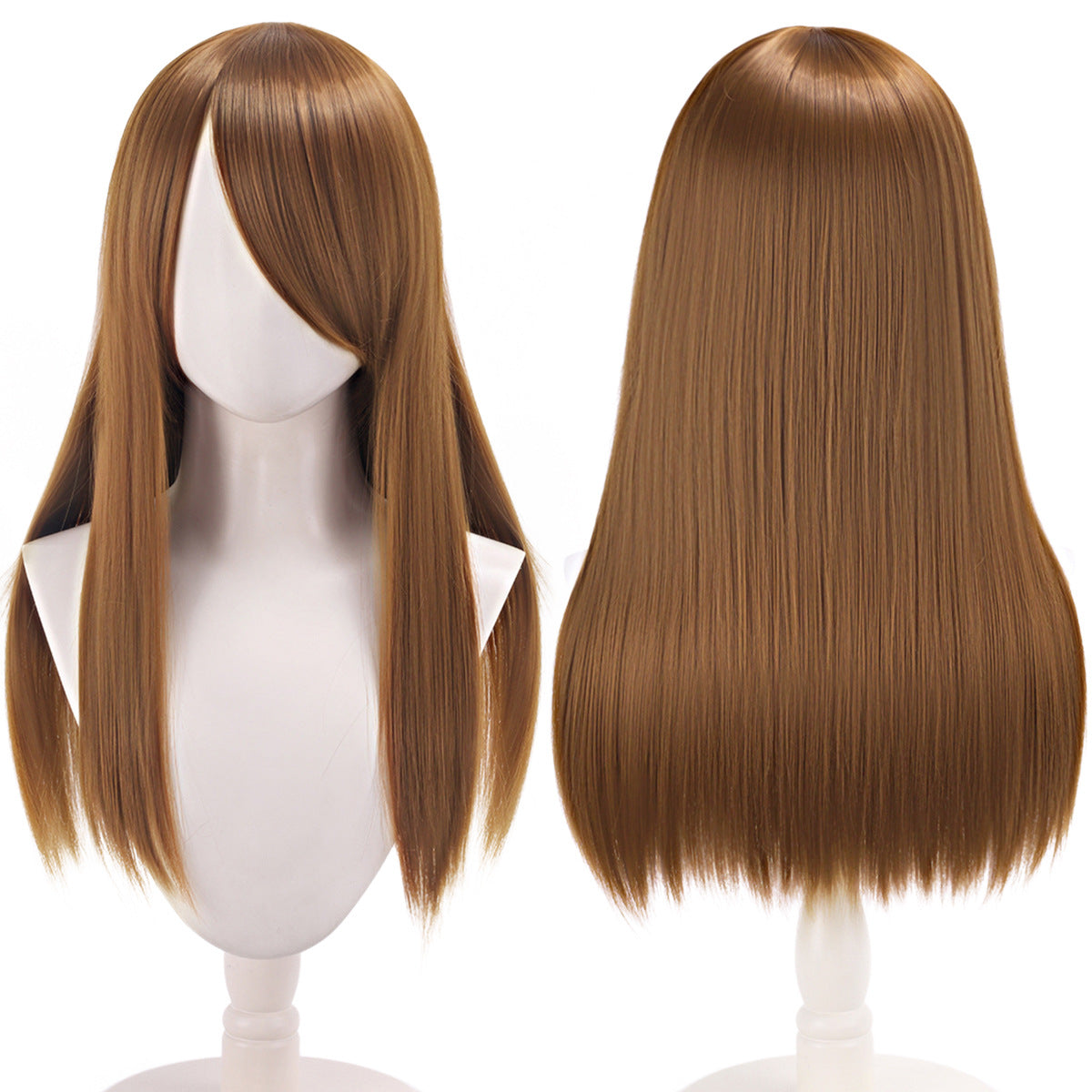 60cm Thickened Long Cosplay Wig  Multi-Color Straight & Curly Anime Style