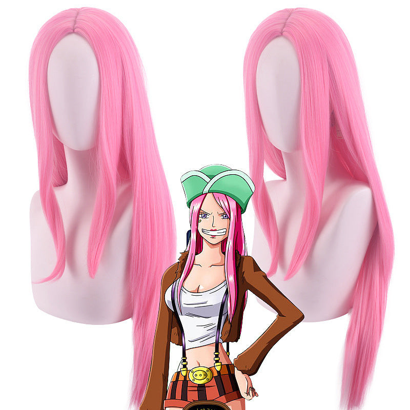 One Piece Jewelry Bonney Cosplay Wig – Mixed-Color Center-Part Character Style