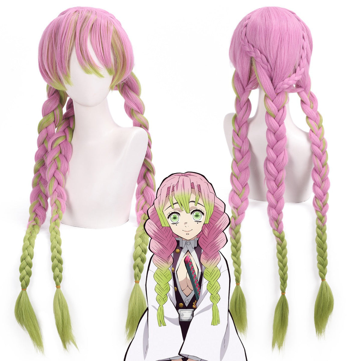 Demon Slayer Multi-Character Cosplay Wig  Giyu, Zenitsu, Nezuko & More